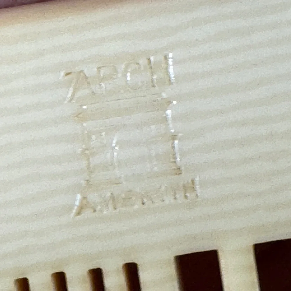 Vintage French Ivory Celluloid Vanity Set Tray Combs Buffer Jar‎ Butterfly 6pc